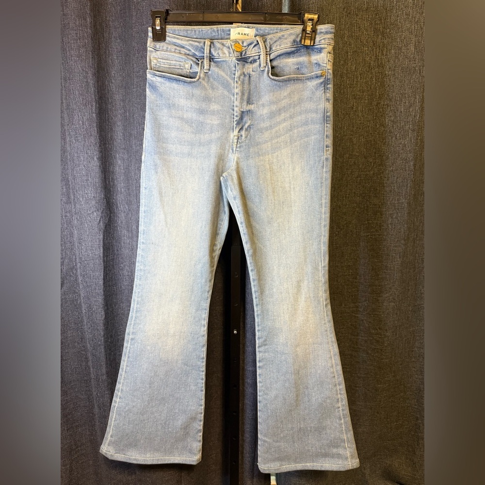 Frame Denim Light Blue Flare Jeans Size 2 Fits 29-34 waist